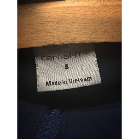 Carhartt Navy Blue Boy Soft Zip Pullover Jacket Size 5 School Outdoor Travel - Picture 4 of 7